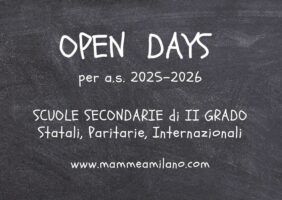 Open day scuole superiori II grado Milano per a.s. 25/26